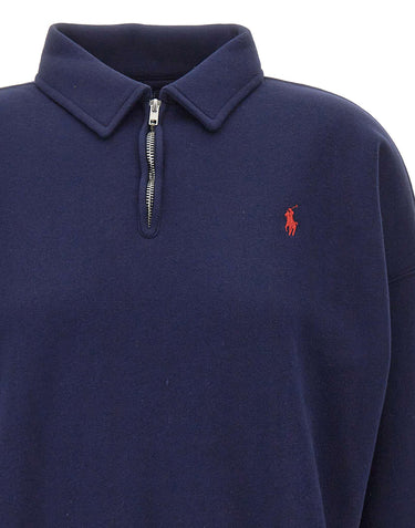 POLO RALPH LAUREN Felpa in misto cotone a mezza zip BLUE Donna 
