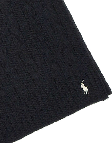POLO RALPH LAUREN Sciarpa in lana e cashmere BLACK Donna 