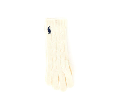 POLO RALPH LAUREN Guanti in lana e cashmere WHITE Donna 