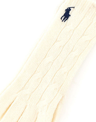 POLO RALPH LAUREN Guanti in lana e cashmere WHITE Donna 