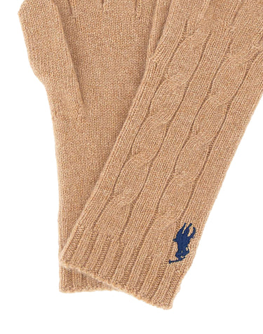 POLO RALPH LAUREN Guanti in lana e cashmere BROWN Donna 