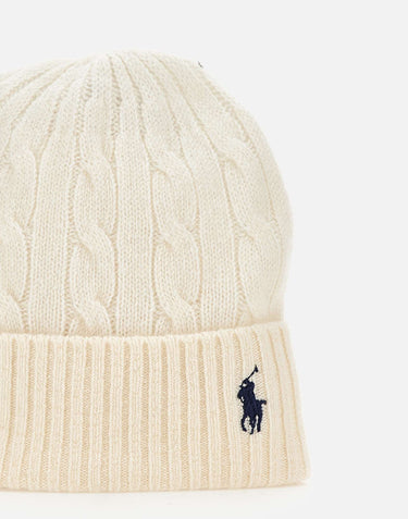 POLO RALPH LAUREN Berretto in lana e cashmere WHITE Donna 
