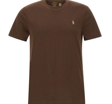 POLO RALPH LAUREN T-shirt Custom slim-fit in cotone BROWN Uomo 