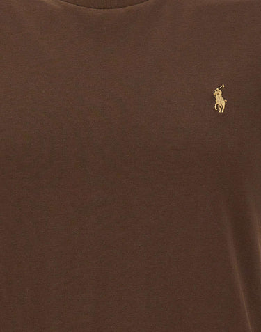 POLO RALPH LAUREN T-shirt Custom slim-fit in cotone BROWN Uomo 