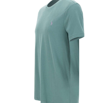 POLO RALPH LAUREN T-shirt Custom slim-fit in cotone GREEN Uomo 