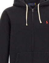 POLO RALPH LAUREN Felpa con cappuccio e zip "M Classic" BLACK Uomo 