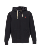 POLO RALPH LAUREN Felpa con cappuccio e zip "M Classic" BLACK Uomo 