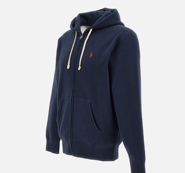 POLO RALPH LAUREN Felpa con cappuccio e zip "M Classic" BLUE Uomo 