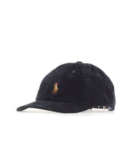 POLO RALPH LAUREN Cappello baseball in velluto a coste BLACK Uomo 