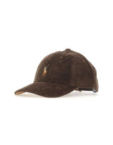 POLO RALPH LAUREN Cappello baseball in velluto a coste BROWN Uomo 
