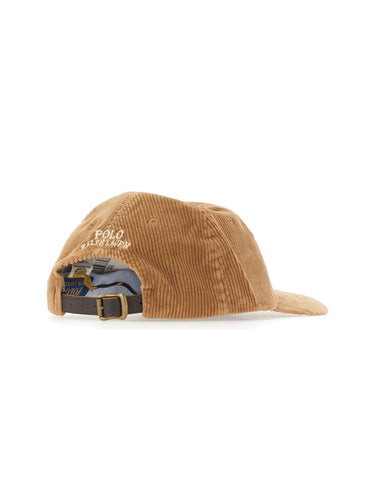 POLO RALPH LAUREN Cappello baseball in velluto a coste BROWN Uomo 