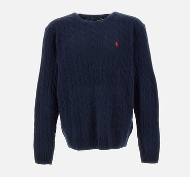 POLO RALPH LAUREN Maglia  "Classic" in lana e cashmere BLUE Uomo 