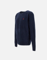 POLO RALPH LAUREN Maglia  "Classic" in lana e cashmere BLUE Uomo 