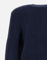 POLO RALPH LAUREN Maglia  "Classic" in lana e cashmere BLUE Uomo 