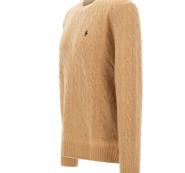 POLO RALPH LAUREN Maglia in lana e cashmere a trecce BEIGE Uomo 