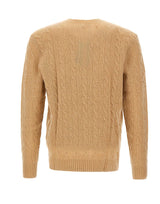 POLO RALPH LAUREN Maglia in lana e cashmere a trecce BEIGE Uomo 