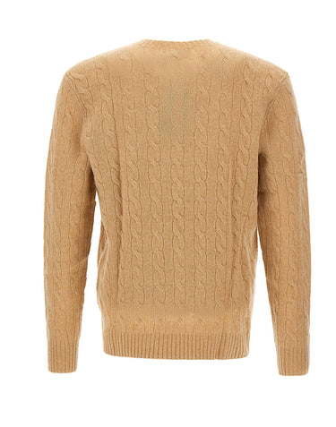 POLO RALPH LAUREN Maglia in lana e cashmere a trecce BEIGE Uomo 