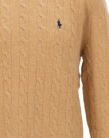 POLO RALPH LAUREN Maglia in lana e cashmere a trecce BEIGE Uomo 