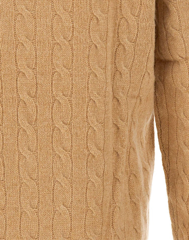 POLO RALPH LAUREN Maglia in lana e cashmere a trecce BEIGE Uomo 