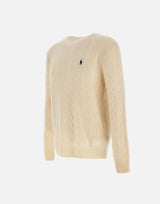 POLO RALPH LAUREN Pullover "Classic" in lana e cashemere WHITE Uomo 