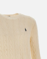 POLO RALPH LAUREN Pullover "Classic" in lana e cashemere WHITE Uomo 