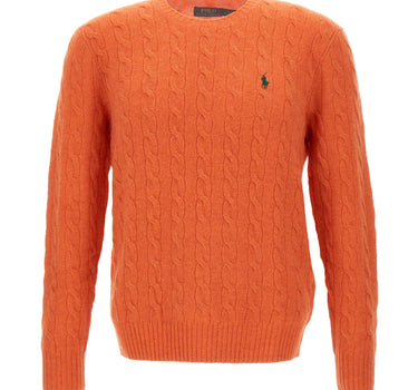 POLO RALPH LAUREN Maglia in lana e cashmere a trecce ORANGE Uomo 