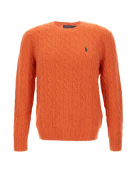 POLO RALPH LAUREN Maglia in lana e cashmere a trecce ORANGE Uomo 