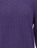 POLO RALPH LAUREN Maglia in lana e cashmere a trecce PURPLE Uomo 