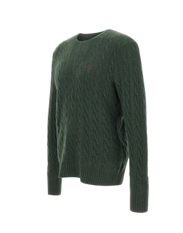 POLO RALPH LAUREN Maglia  "Classics" in lana e cashmere GREEN Uomo 