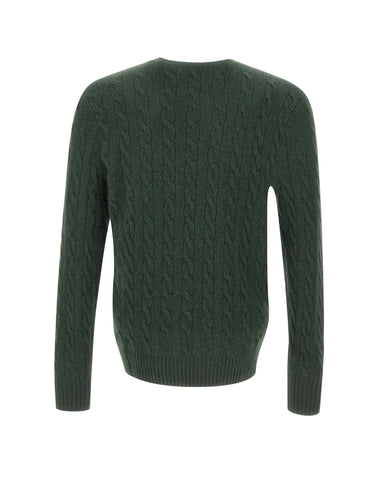 POLO RALPH LAUREN Maglia  "Classics" in lana e cashmere GREEN Uomo 