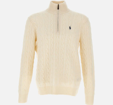 POLO RALPH LAUREN Maglia  "Classics" in lana e cashmere WHITE Uomo 