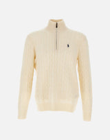 POLO RALPH LAUREN Maglia  "Classics" in lana e cashmere WHITE Uomo 
