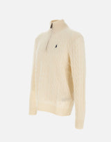 POLO RALPH LAUREN Maglia  "Classics" in lana e cashmere WHITE Uomo 