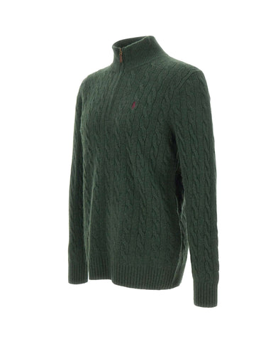 POLO RALPH LAUREN Maglia  "Classics" in lana e cashmere GREEN Uomo 