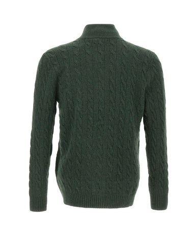 POLO RALPH LAUREN Maglia  "Classics" in lana e cashmere GREEN Uomo 