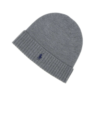 POLO RALPH LAUREN Cappello "M.Classic" in lana GREY Uomo 