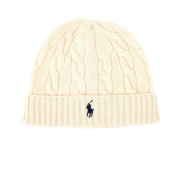 POLO RALPH LAUREN Berretto in lana e cashmere WHITE Uomo 