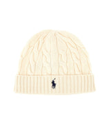 POLO RALPH LAUREN Berretto in lana e cashmere WHITE Uomo 