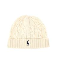 POLO RALPH LAUREN Berretto in lana e cashmere WHITE Uomo 