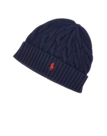 POLO RALPH LAUREN Berretto in lana e cashmere BLUE Uomo 