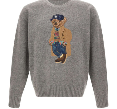 POLO RALPH LAUREN Maglia "Bear" relaxed-fit GREY Uomo 