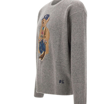 POLO RALPH LAUREN Maglia "Bear" relaxed-fit GREY Uomo 