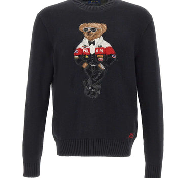POLO RALPH LAUREN Maglia "Bear" BLACK Uomo 