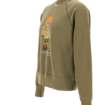 POLO RALPH LAUREN Felpa "Bear" in cotone GREEN Uomo 