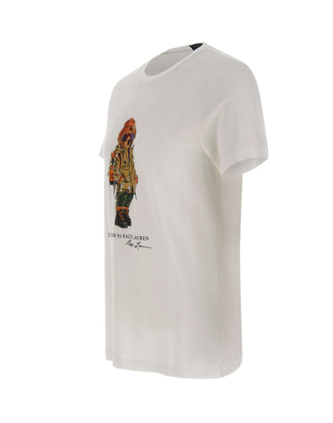 POLO RALPH LAUREN T-shirt "Bear Custom" in cotone WHITE Uomo 