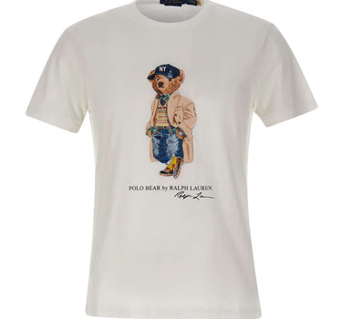 POLO RALPH LAUREN T-Shirt "Bear Custom" in cotone WHITE Uomo 