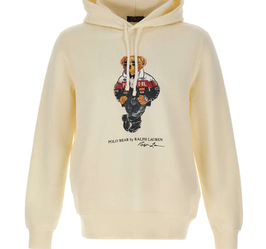 POLO RALPH LAUREN Felpa "Bear" con cappuccio WHITE Uomo 