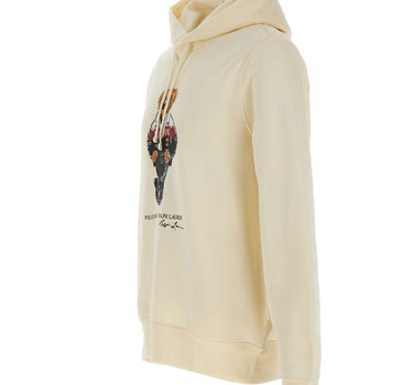 POLO RALPH LAUREN Felpa "Bear" con cappuccio WHITE Uomo 