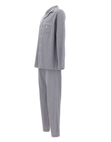 POLO RALPH LAUREN Pigiama in cotone con microtexture BLUE Uomo 