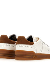 POLO RALPH LAUREN Sneakers "Heritage Aera Brogue" WHITE Uomo 